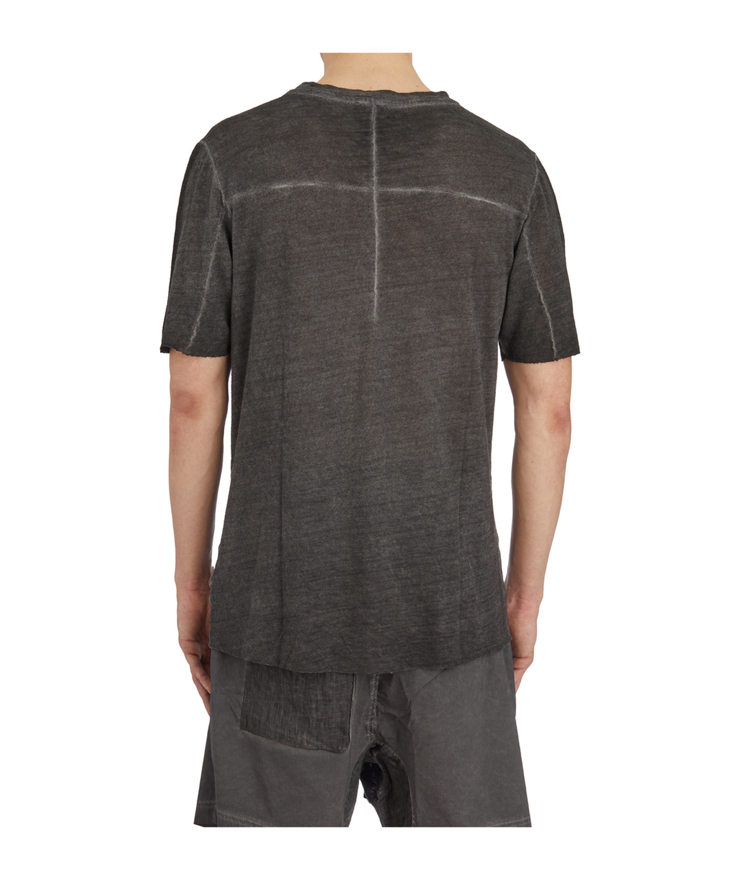 Thom Krom Round Neck Short Sleeve T-shirt In Brown