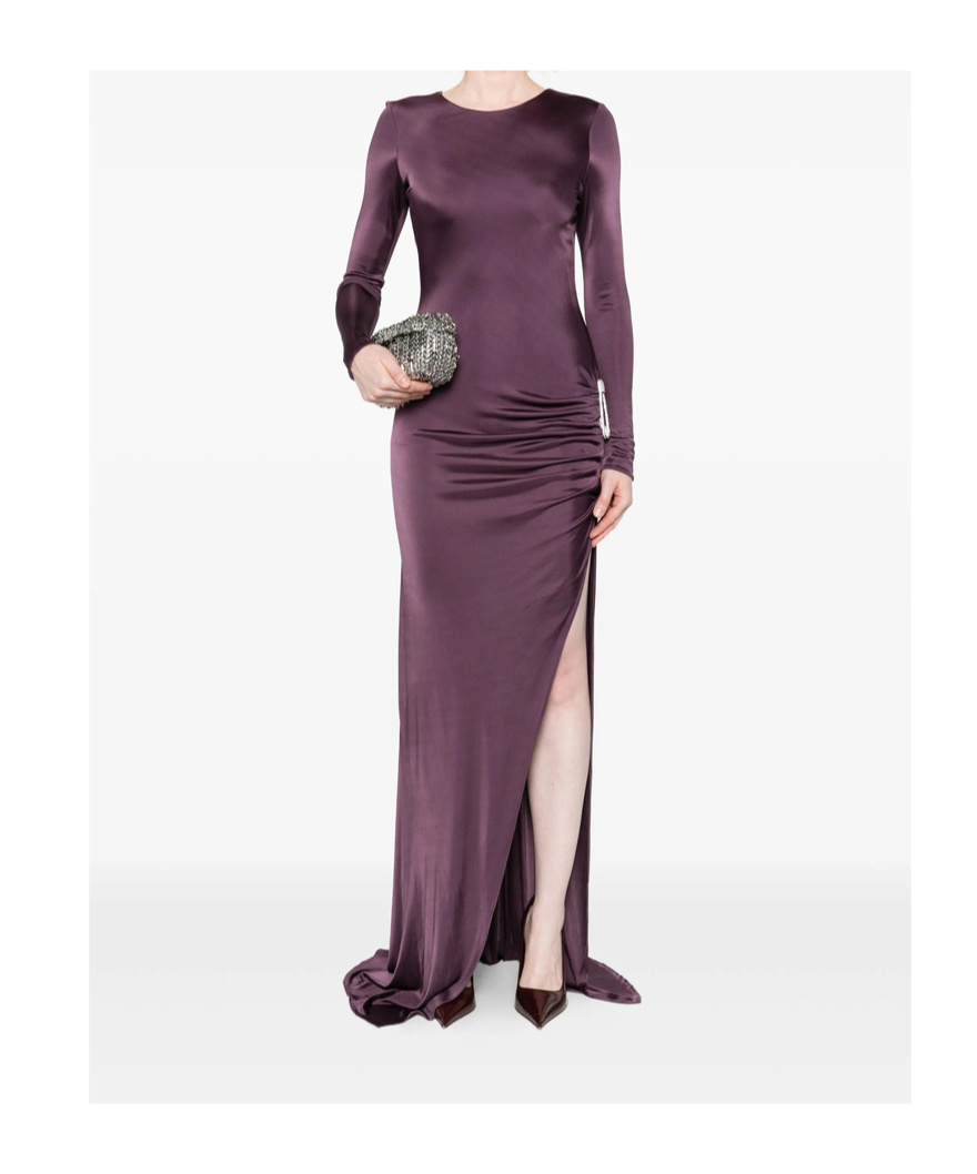 Giuseppe Di Morabito Draped Jewel-embellished Gown In Multi