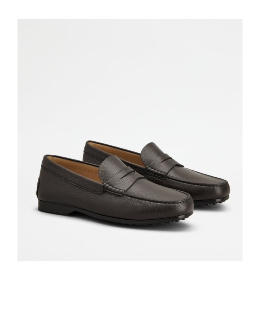 Tod's Gommino Almond Toe Loafers In Black