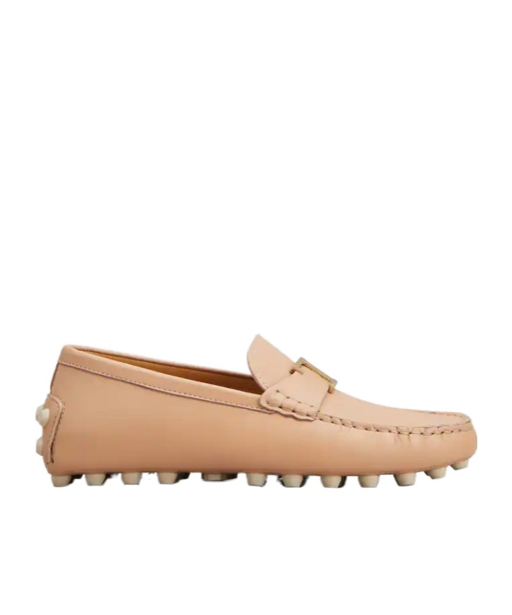 Tod's T Eternal Gommino Loafer Shoes In Nude
