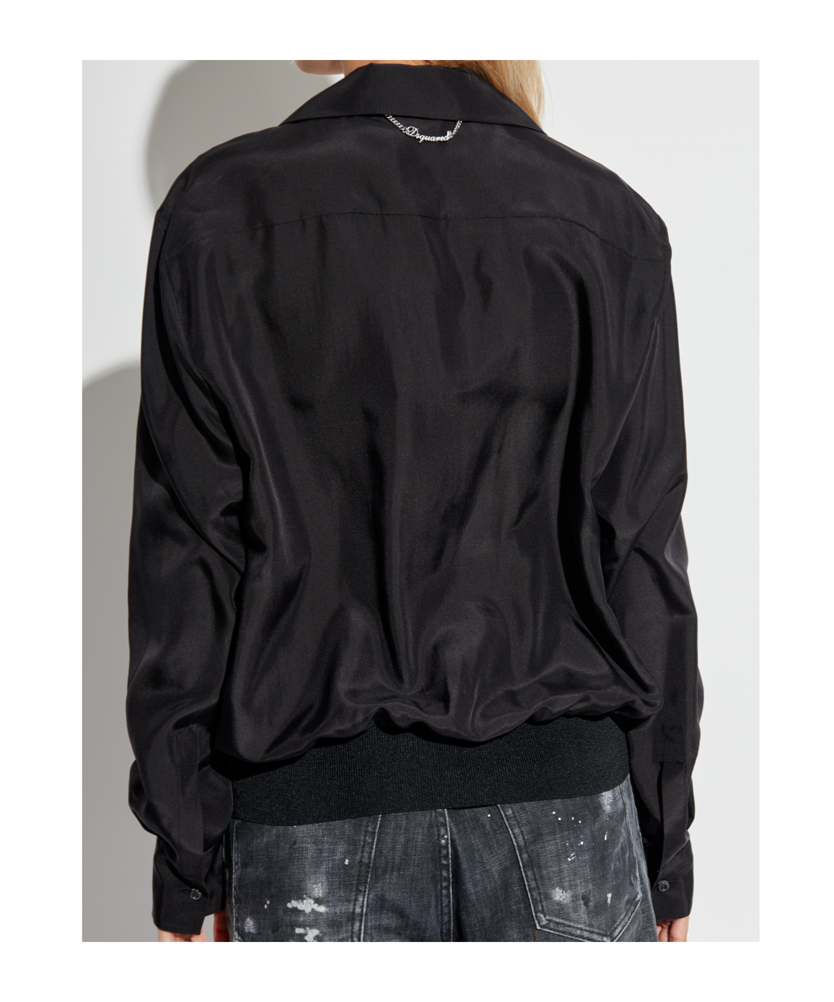 Dsquared2 Silk Blouse In Black