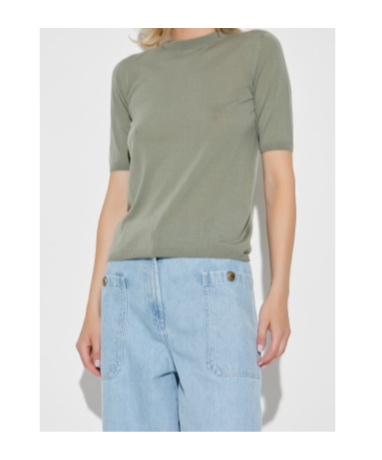 Max Mara Gerico Short Sleeve Virgin Wool Sweater