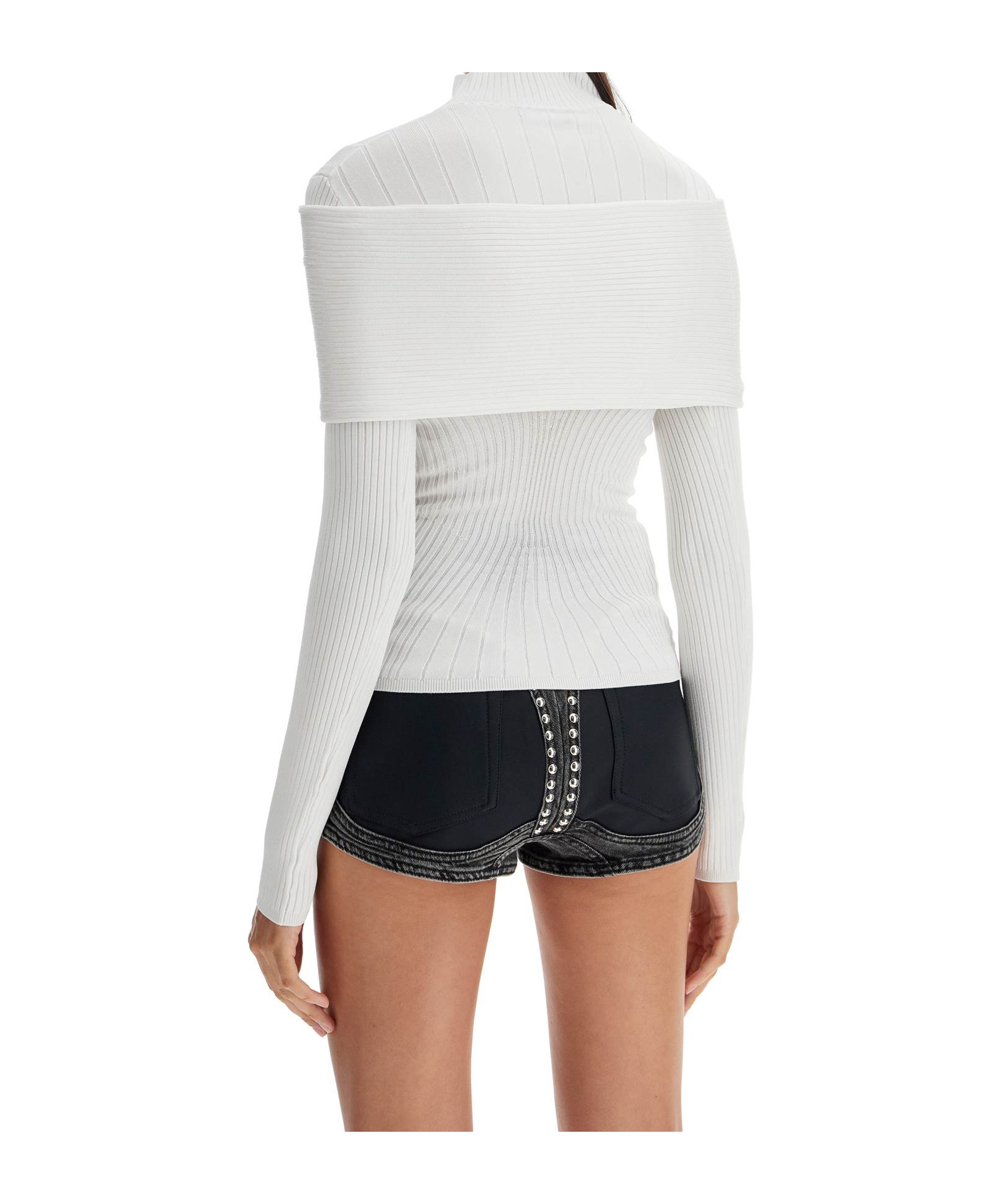 Mugler Knitted Top In White