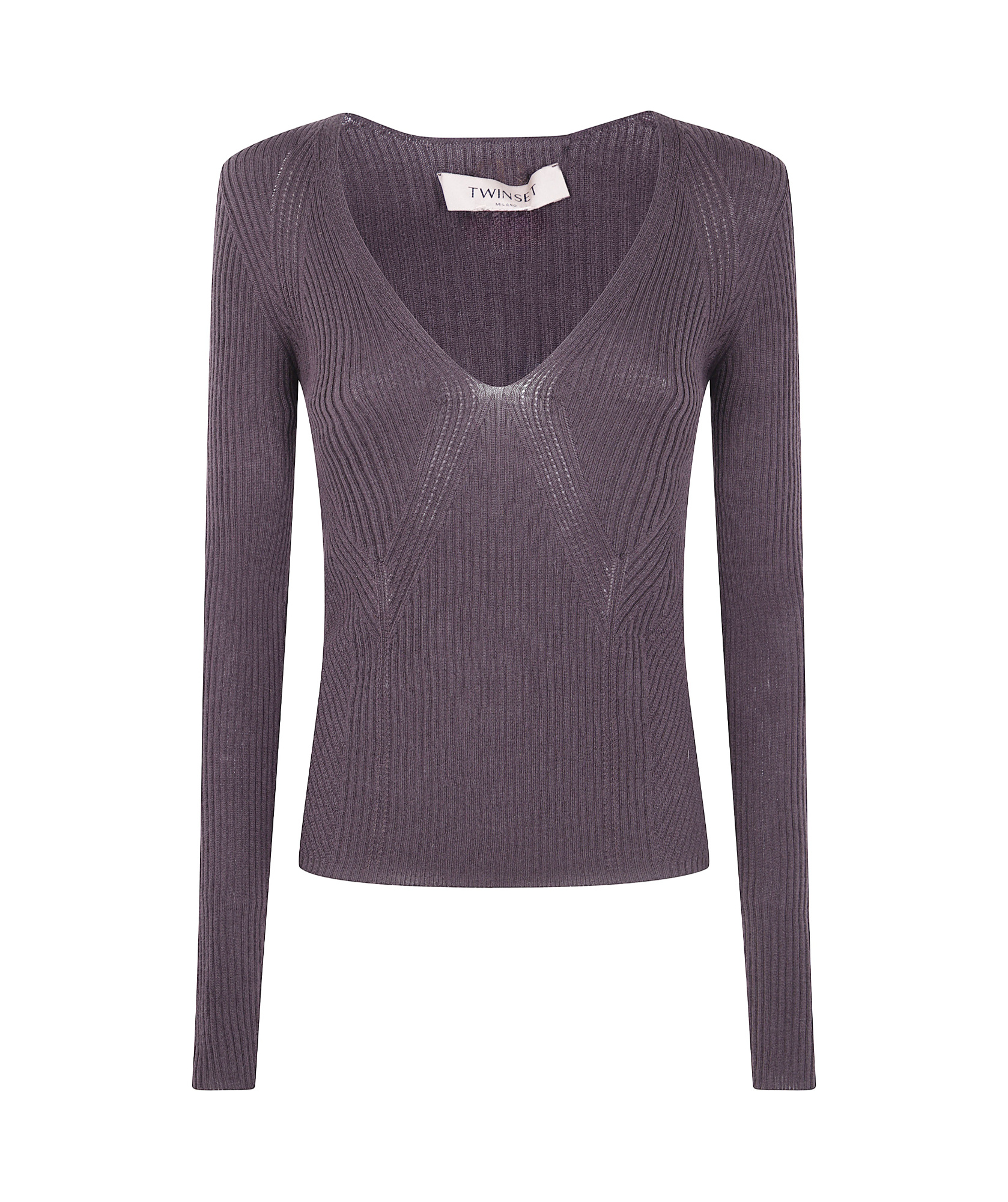 Twinset Twin-set Round Neck Sweater In Purple