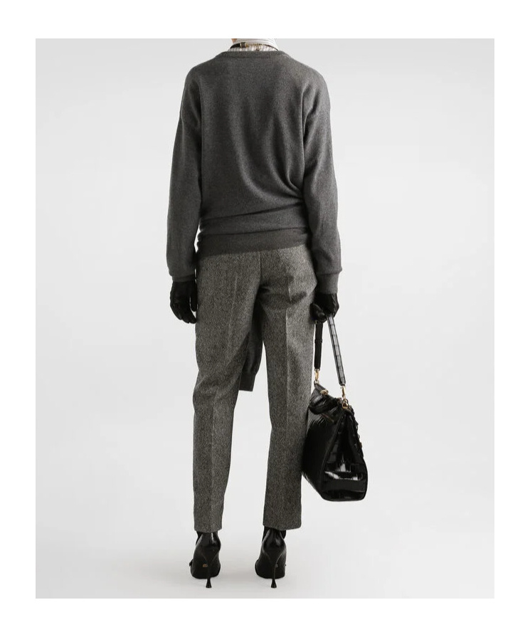 Dolce & Gabbana Belt Loops Slacks In Gray