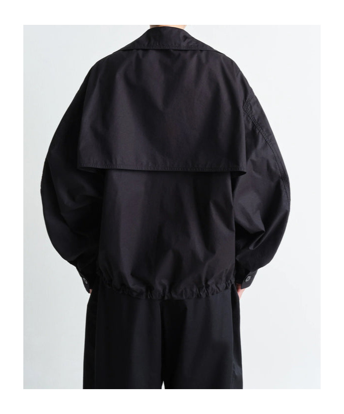 Lemaire Cotton Double-breasted Jacket In Black