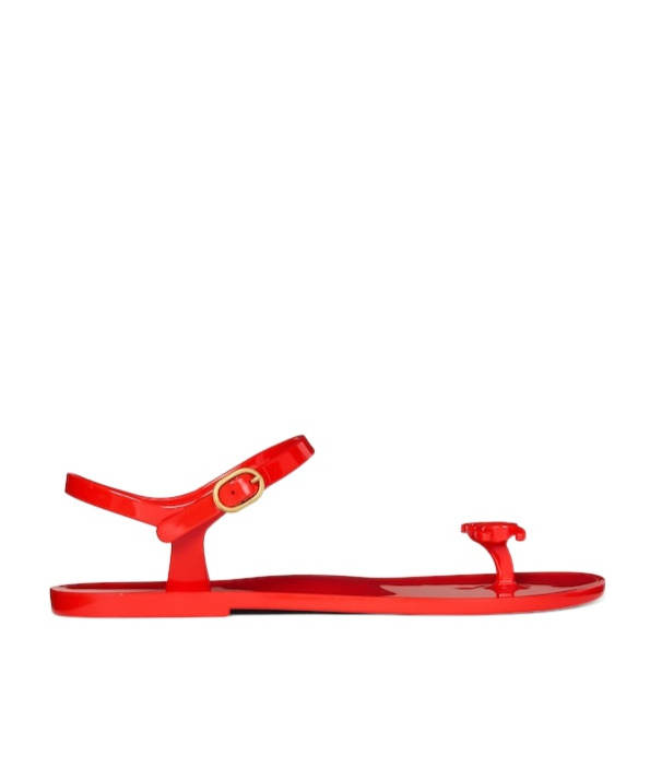 Celine Jelly Bay Sandal In Eco Certified Pvc In Red