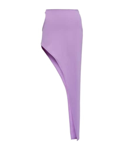 David Koma Asymmetrical Wool Maxi Skirt In Purple