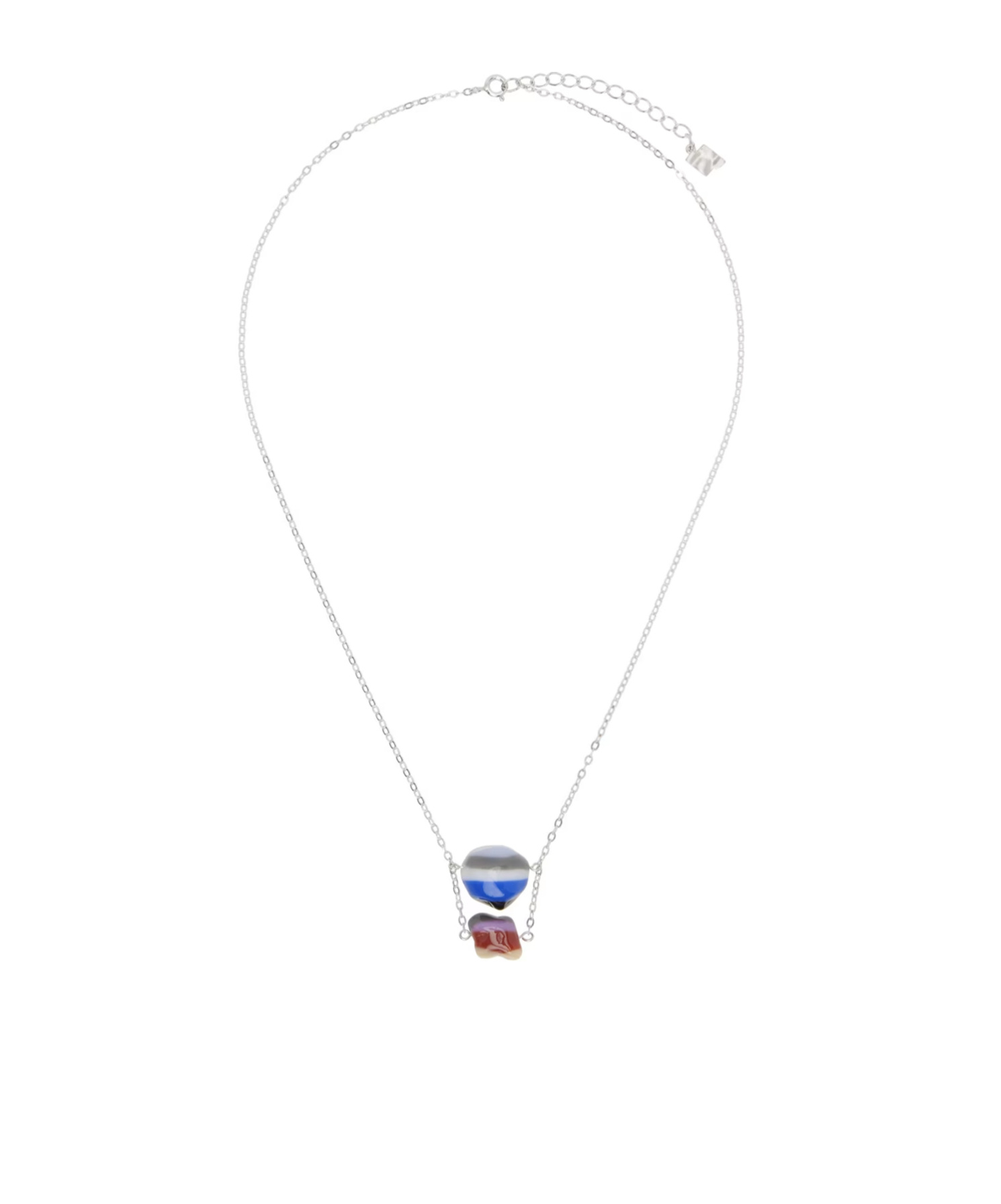 Ader Error Silver Rapil Necklace In White