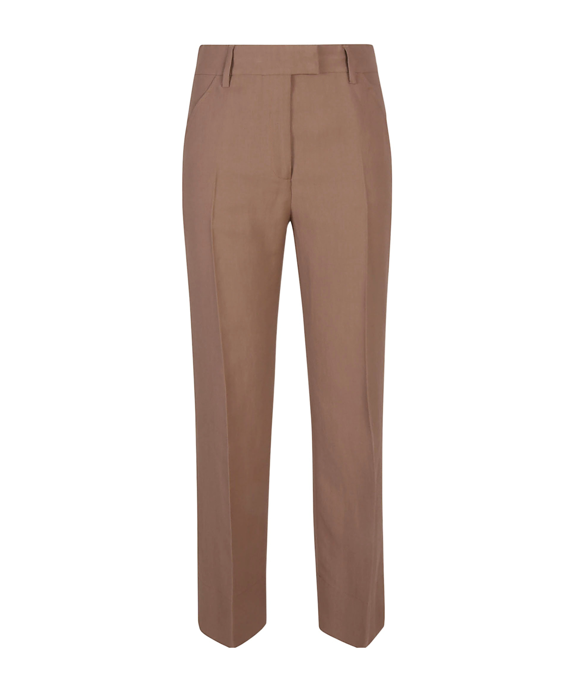 True Royal Belt Ring Bag Casual Pants In Brown