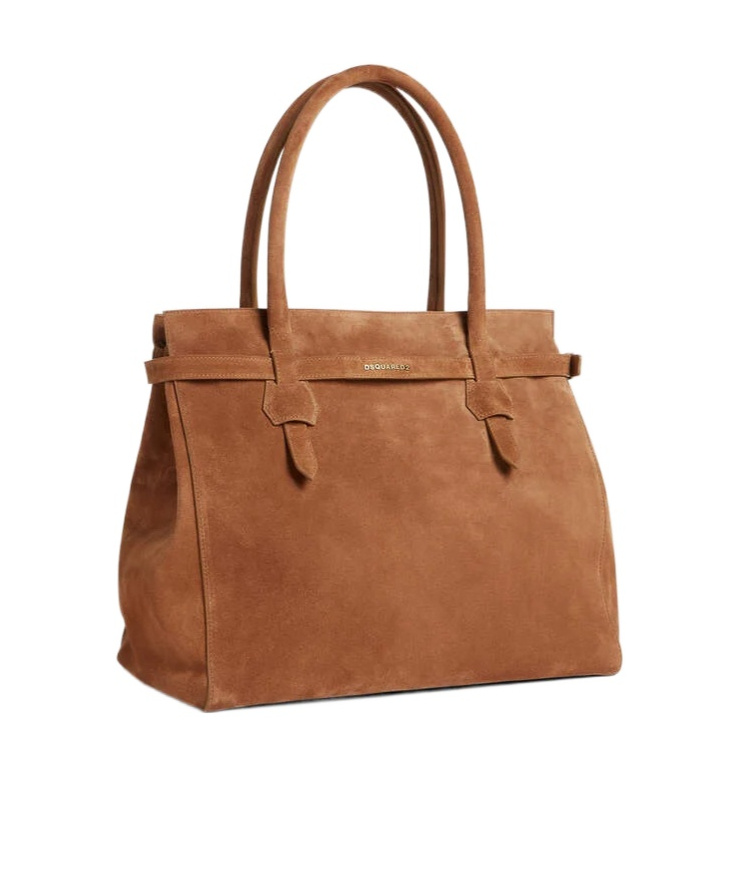 Dsquared2 Suede Tote Bag In Brown