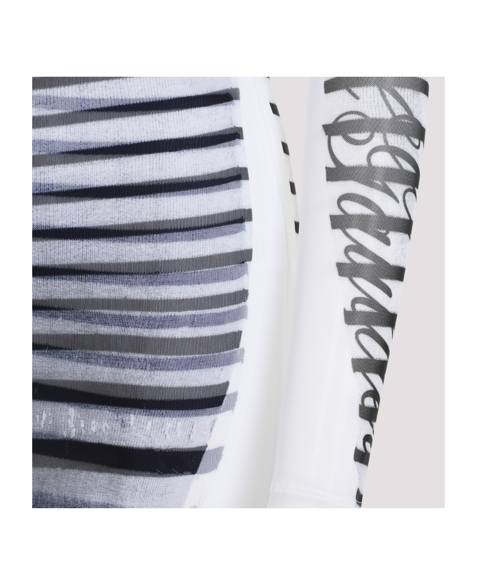 Shop Jean Paul Gaultier Marinère Mesh Minidress In White