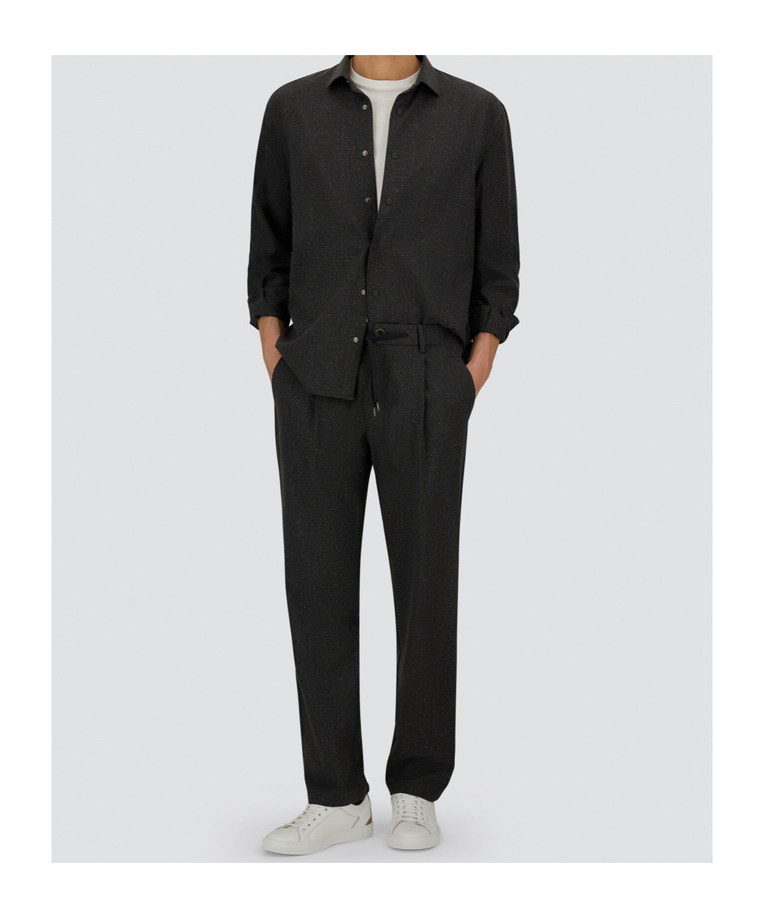 Herno Drawstring Casual Pants In Gray