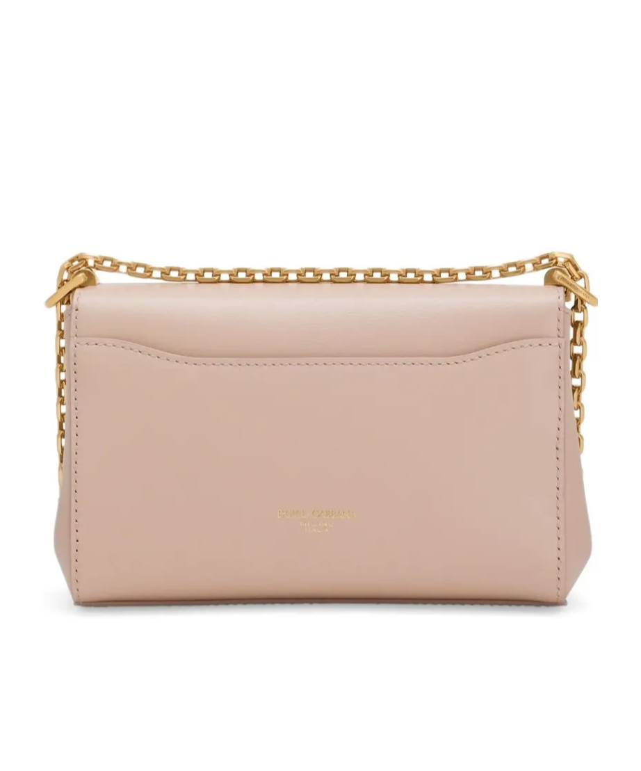 Dolce & Gabbana Small Marlene Satin Shoulder Bag In Dark Beige