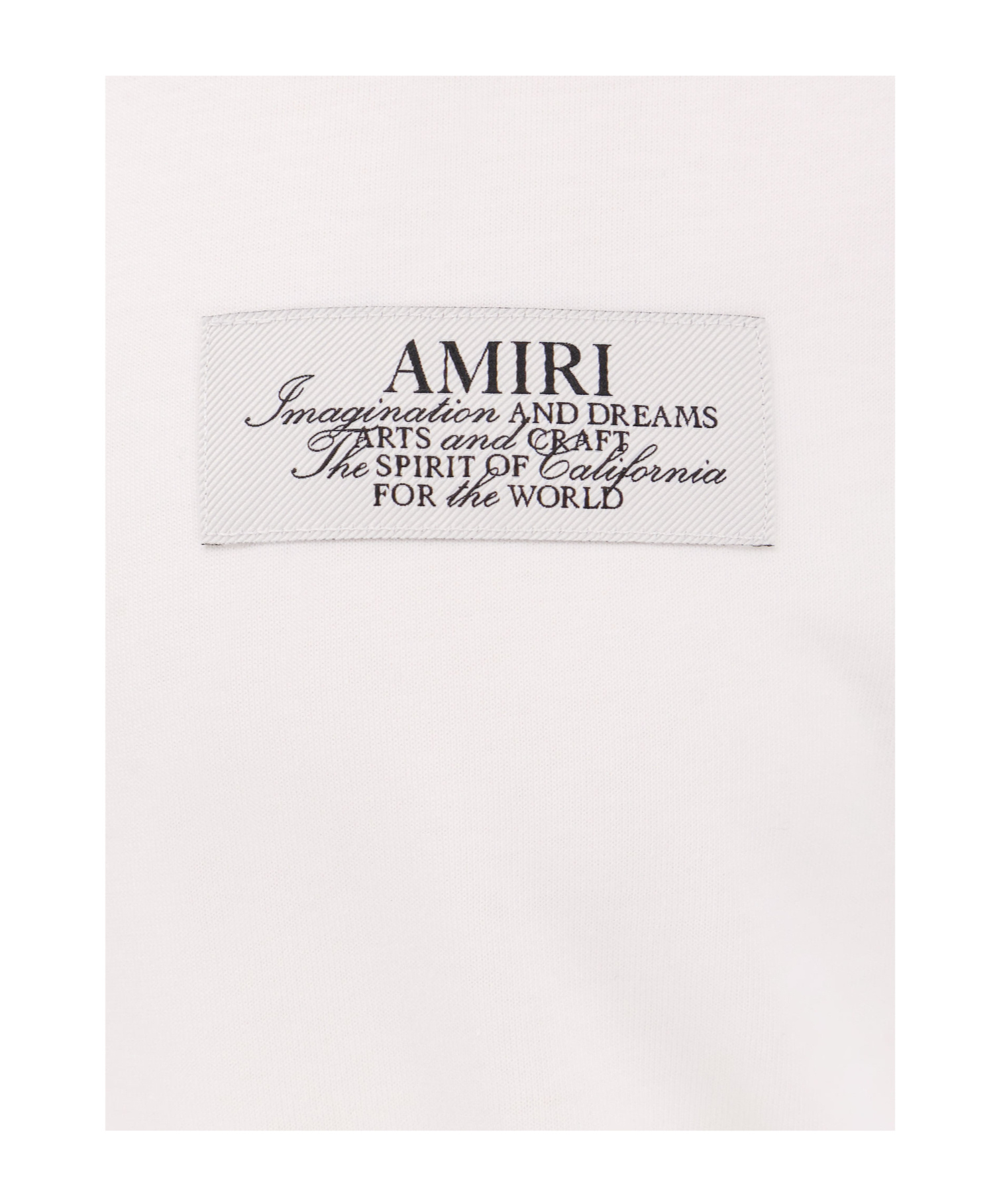 Amiri Black Crewneck T-shirt With Logo Lettering On Front And Rear In White