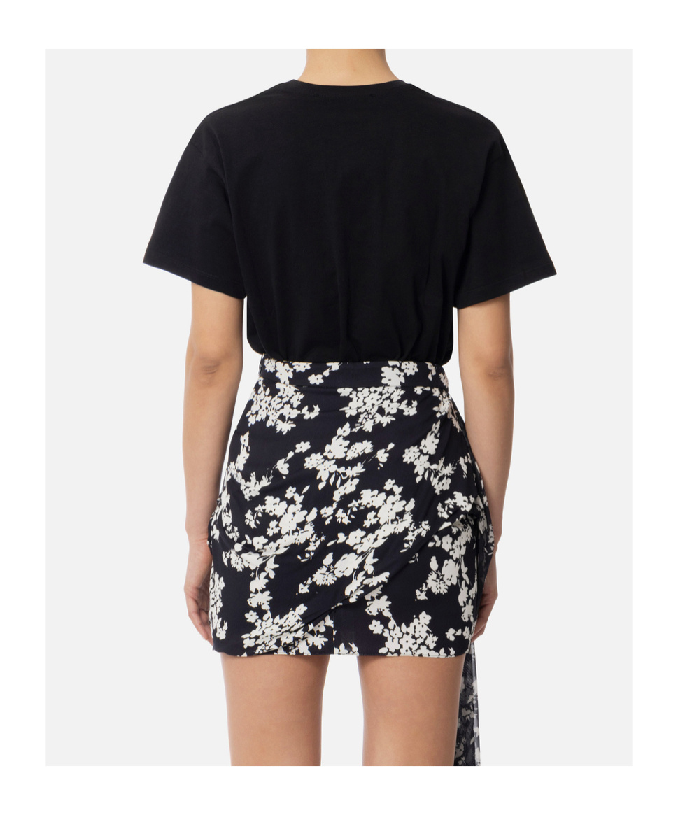 Elisabetta Franchi Short-sleeved T-shirt In Black