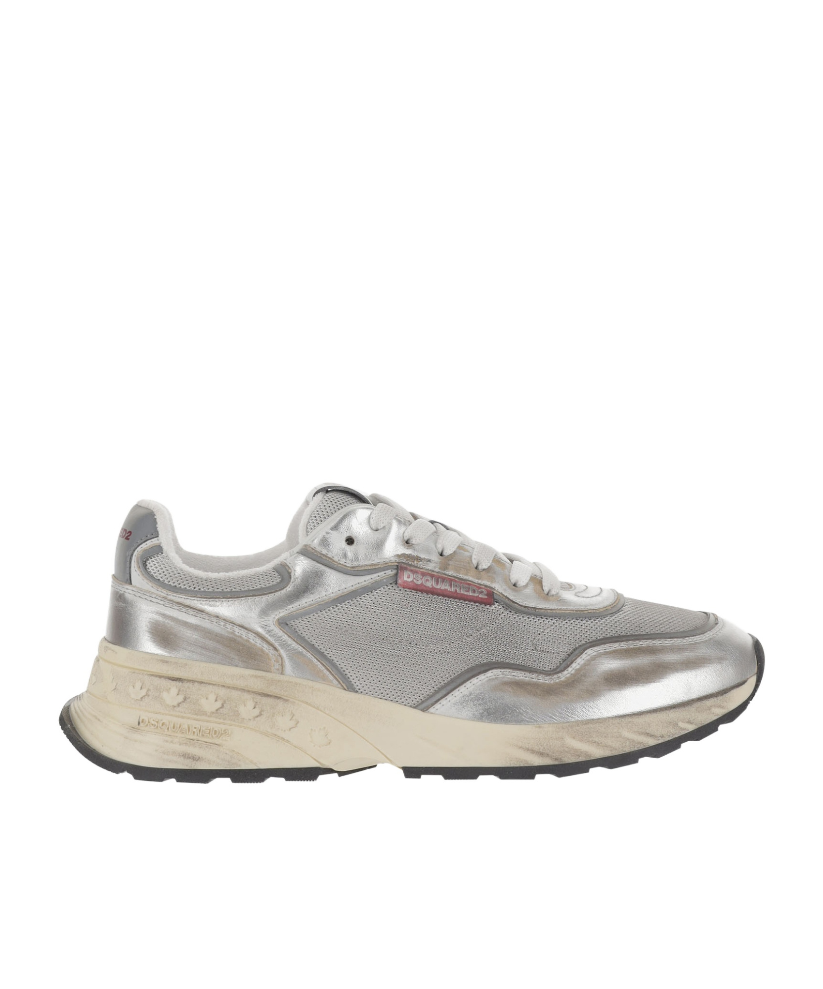 Dsquared2 Sprinter Sneakers With Contrasting Heel Detail In Gray