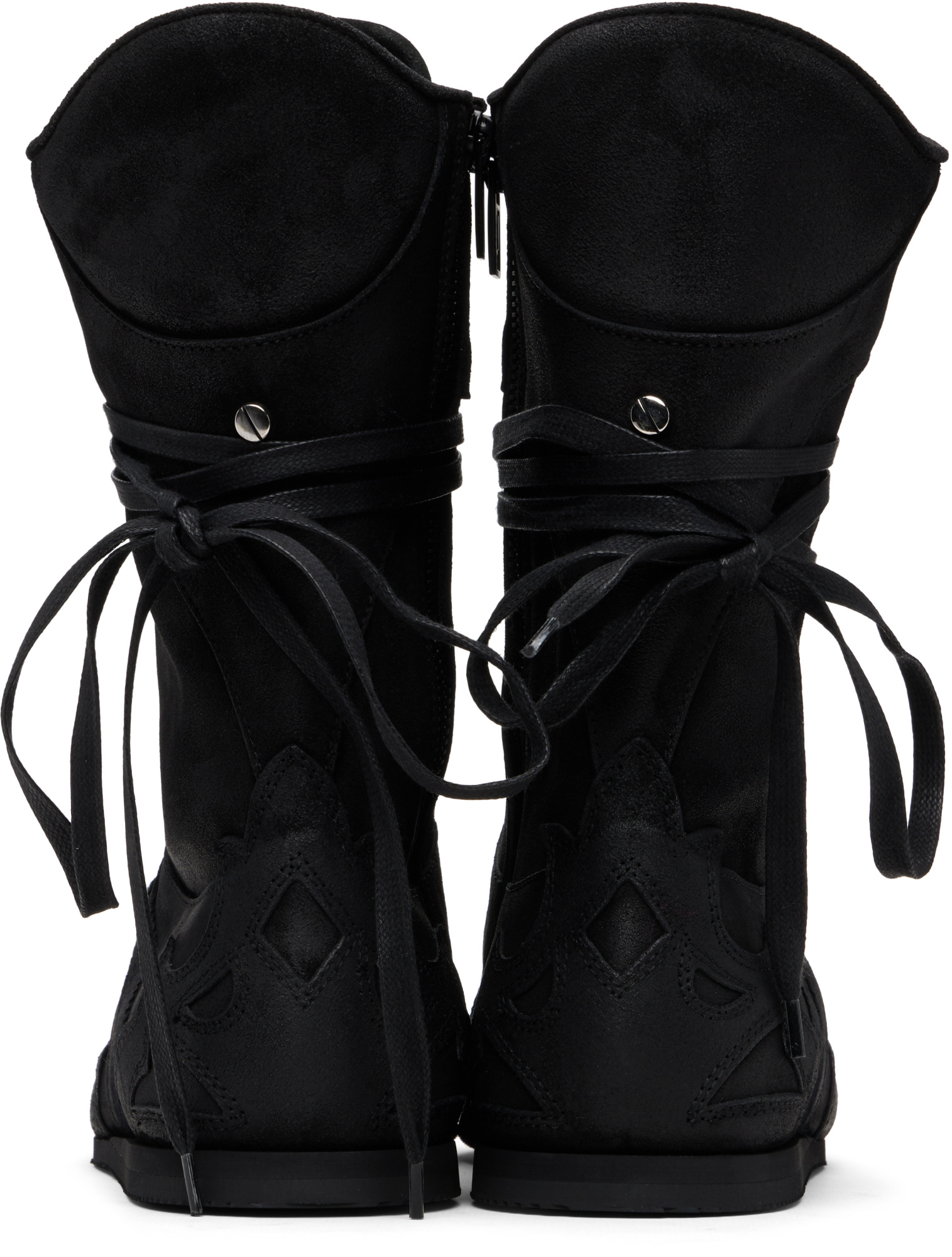 Ann Demeulemeester Palne High-top Boxing Sneakers In Black