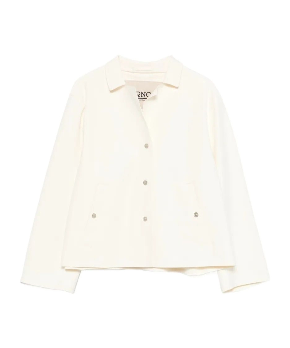 Herno Buttoned Pocket Jacket In White