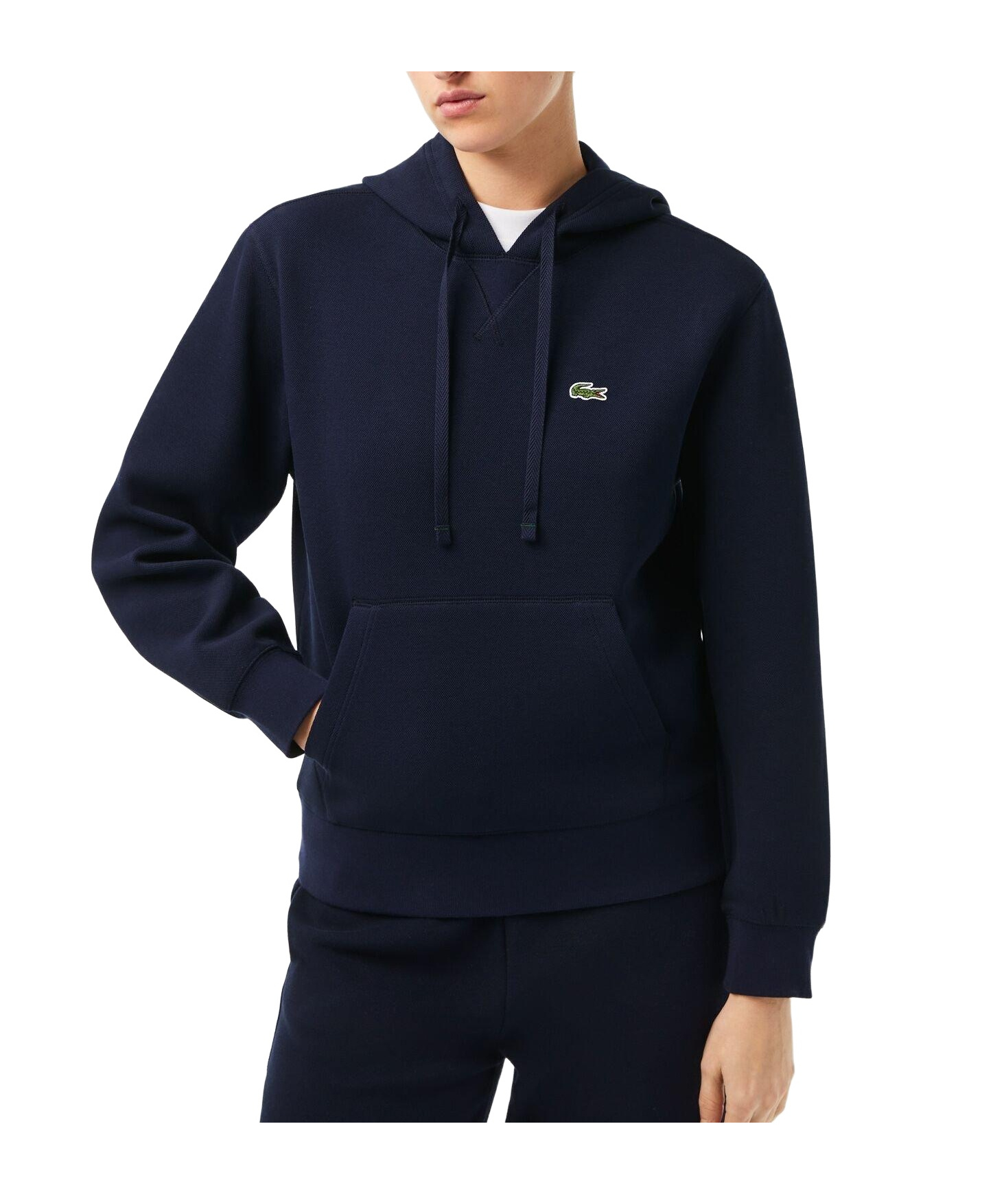 Lacoste Pullover Hoodie In Blue