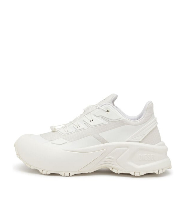 Diesel D-cage Runner-sneakers In Tpu-trimmed Ripstop In White