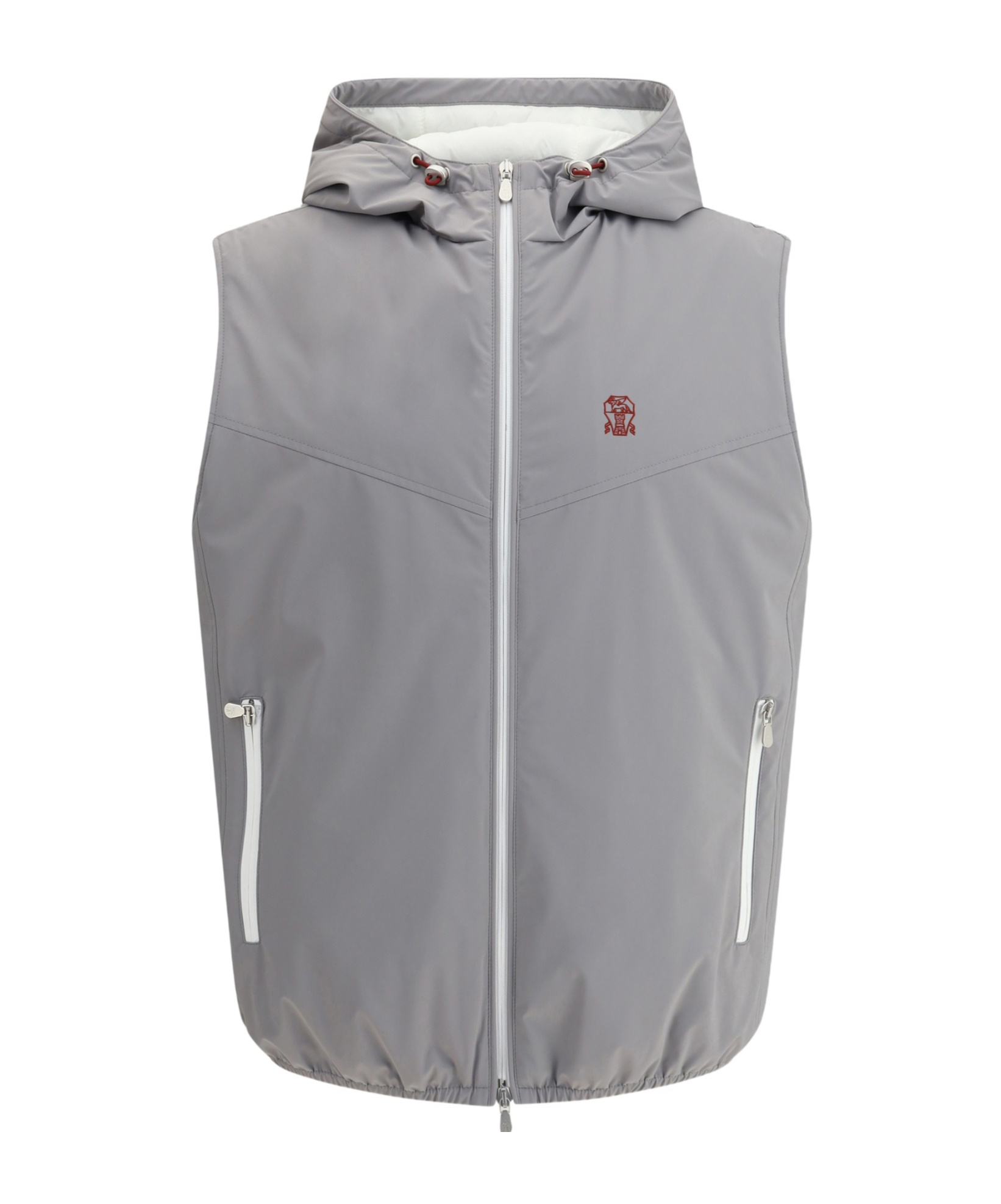 Brunello Cucinelli Functional And Stylish Quilted Waterproof Vest In Gray