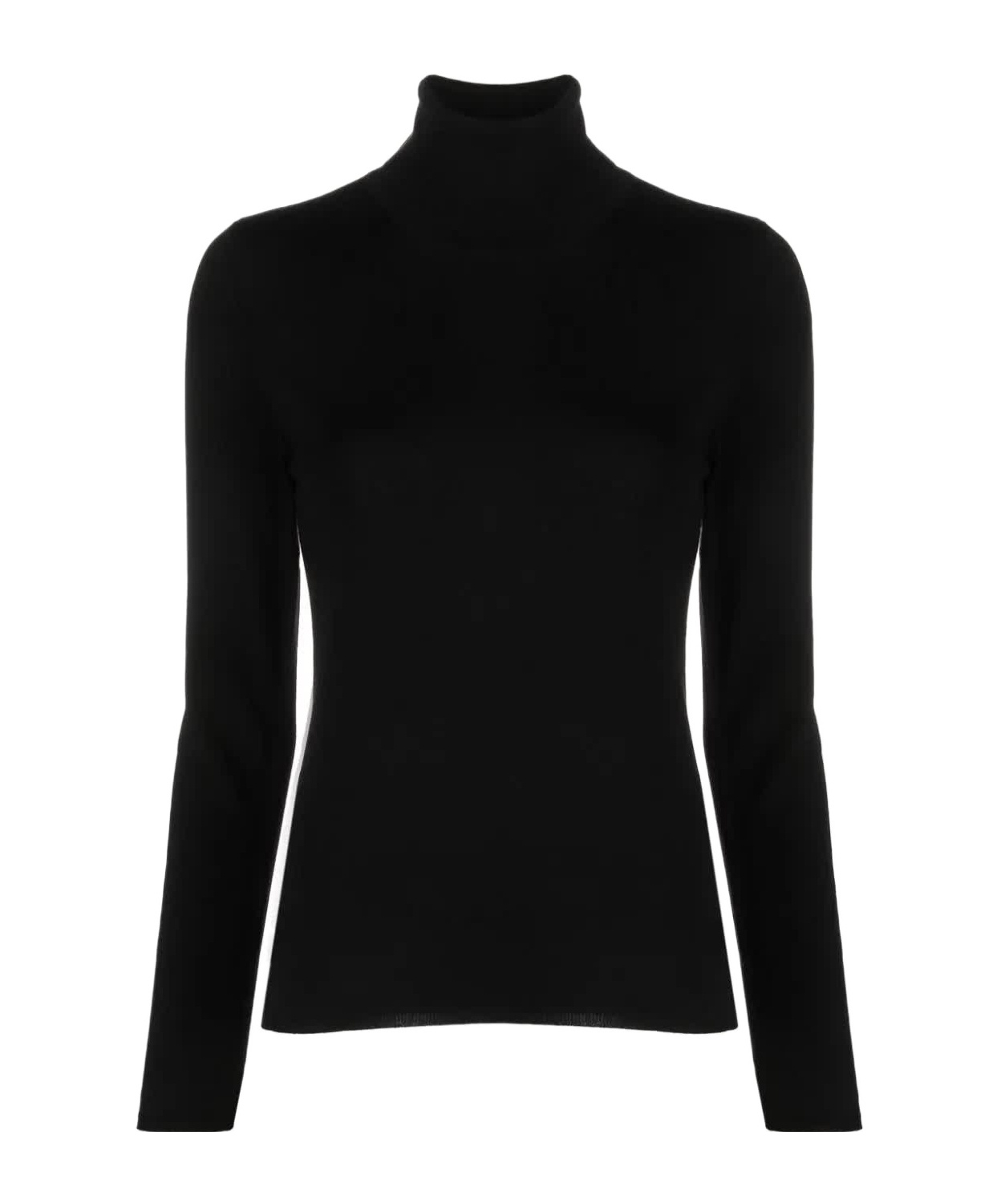 Zanone Fine-knit Certified Flexwool Slim Fit Turtleneck Sweater In Black