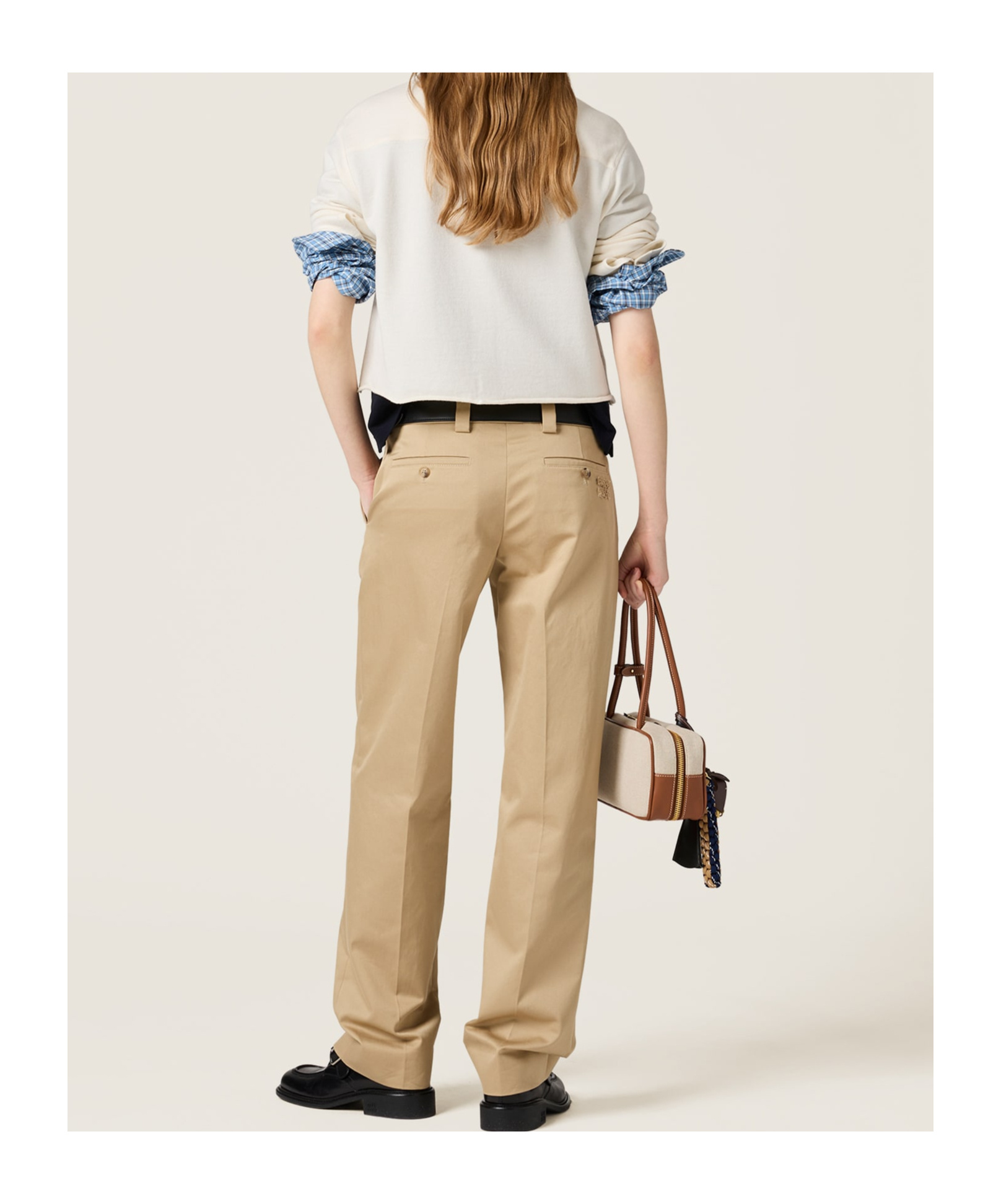 Miu Miu Long-sleeved Shirt In White