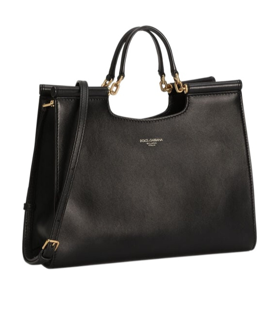 Dolce & Gabbana Double Handle Shoulder Bag In Black