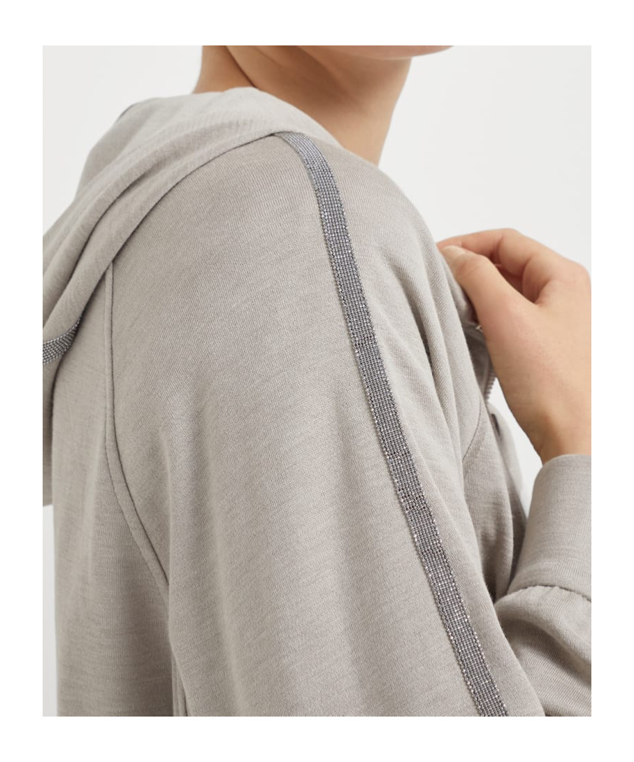 Brunello Cucinelli Monili Chain-detail Hooded Jacket In White