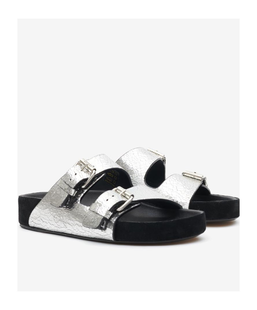Isabel Marant Lennyo Leather Sandals In Black