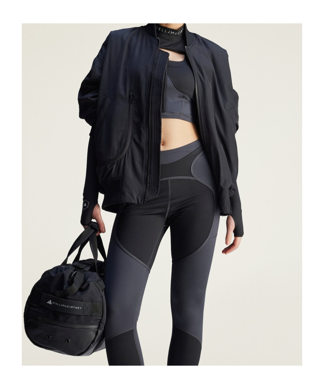 Adidas By Stella Mccartney Sportswear Woven Bomber In Black