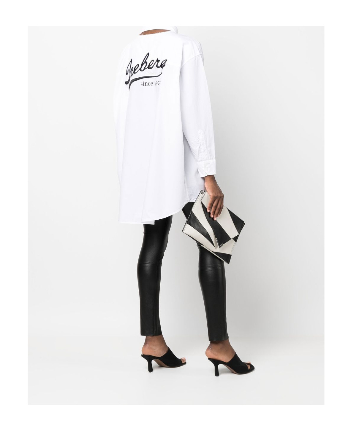 Iceberg Embroidered-logo Cut-out Shirt In White