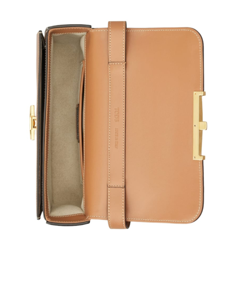 Shop Tod's Mini T Timeless Cross Body Bag In Brown