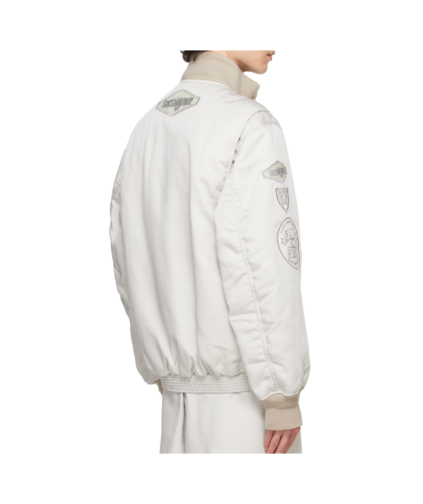 Sacai X Spiewak X Gonz Pilot Jacket In White