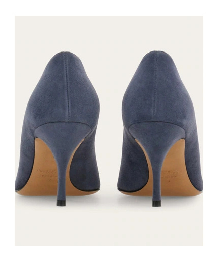 Ferragamo Maxi Gancini High Heels In Blue