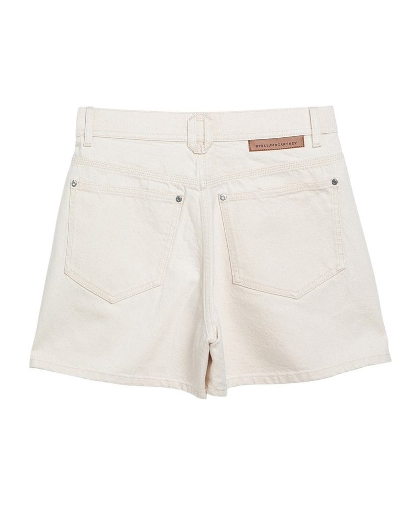 Stella Mccartney Knitted Lace-up Shorts In White