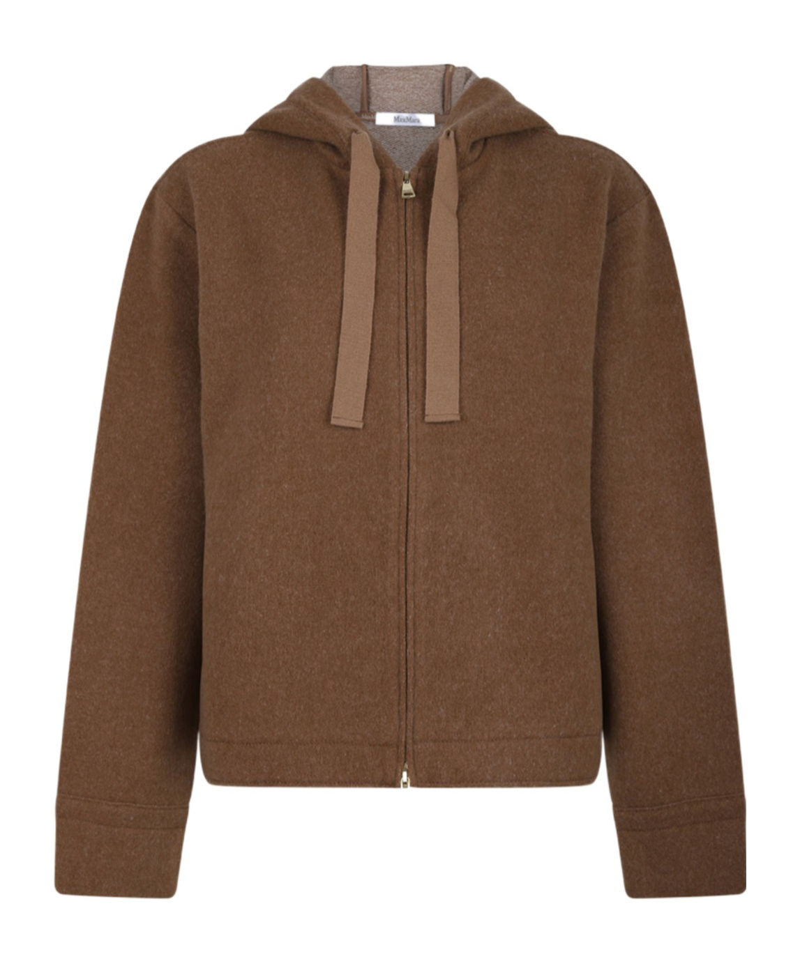 Shop Max Mara Zip-up Hooded Jacket In Green
