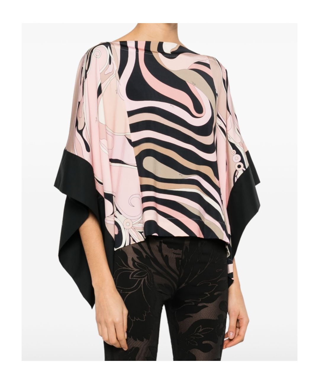 Pucci Marmo-print Blouse In Pink