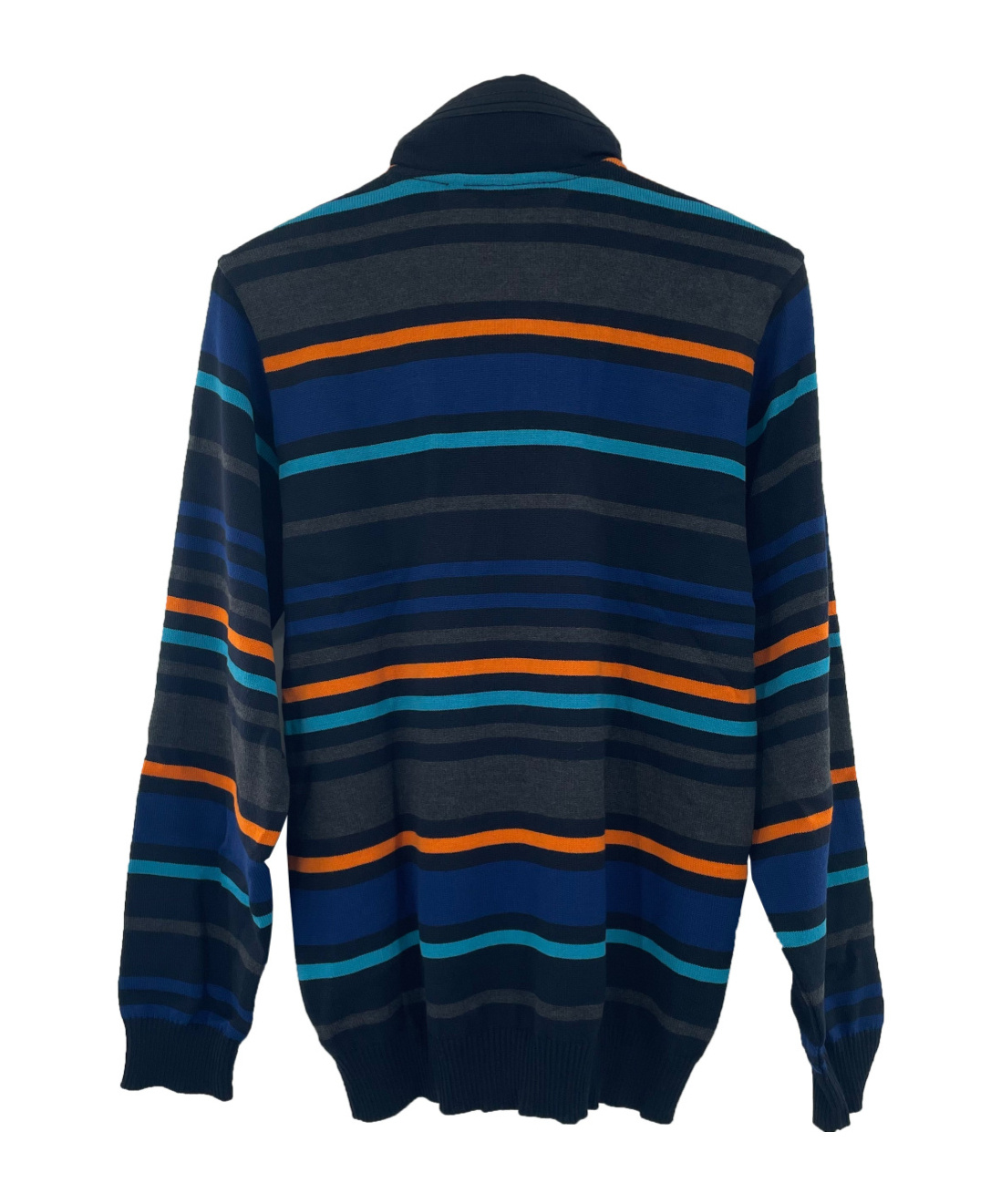 PAUL & SHARK STRIPED ZIPPER SWEATER