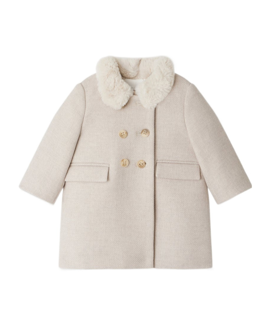 Bonpoint Moka Double-breasted Coat In Neutral