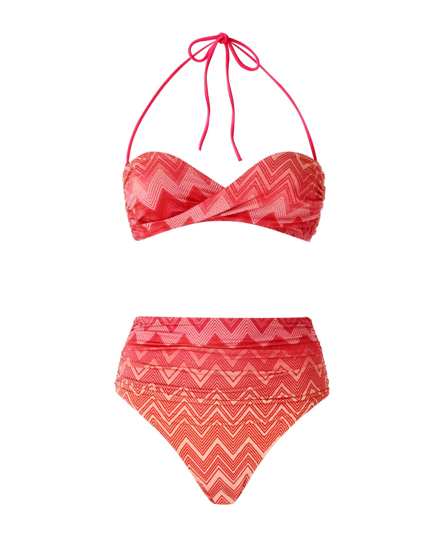 Shop Missoni Zig Zag Bikini In Red