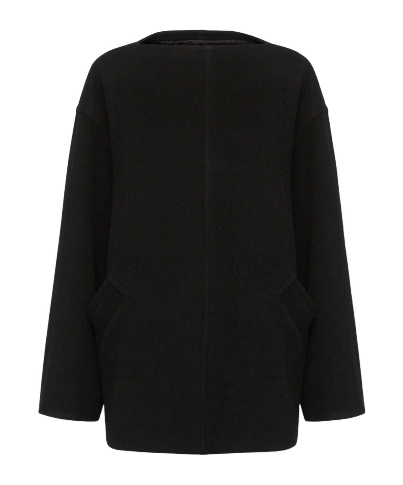 Mm6 Maison Margiela Single-stitch Felted Sweatshirt In Black