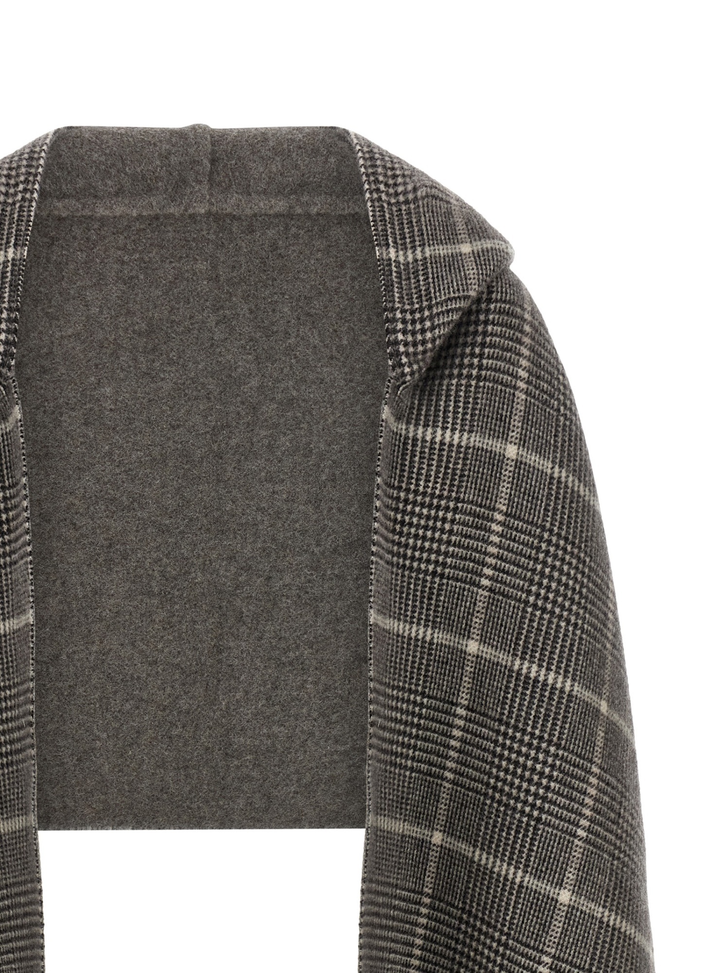Brunello Cucinelli Checked Cashmere Scarf In Black