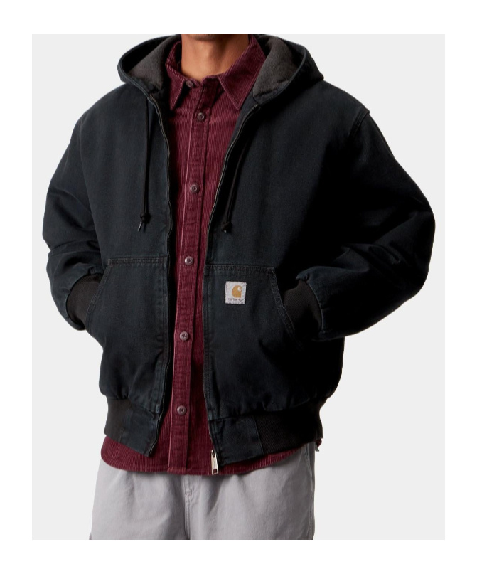 Carhartt Active Sweat Cotton Blend Jacket In Black