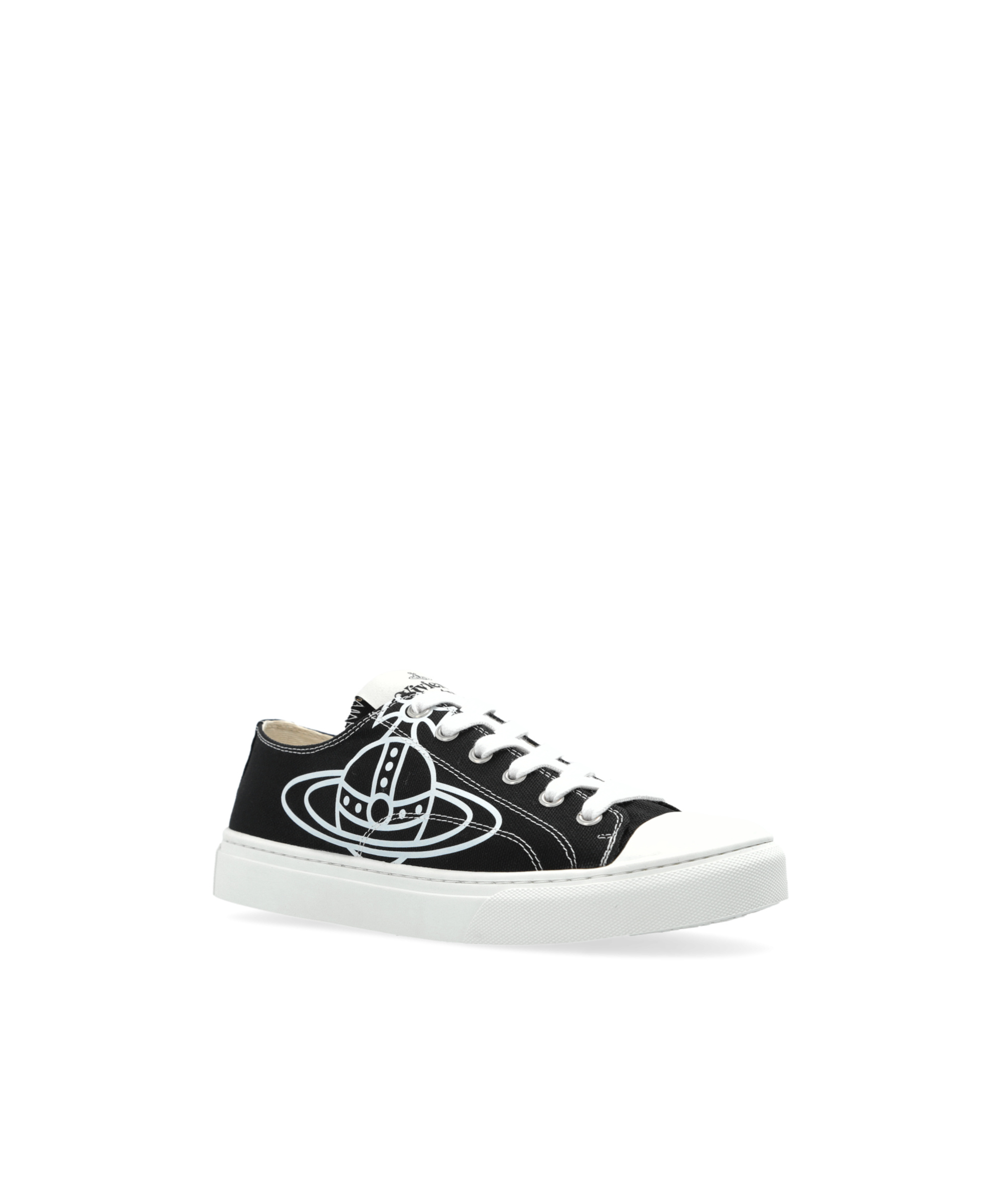 Vivienne Westwood Low-top Sneakers With Bold Logo Graphic In Black