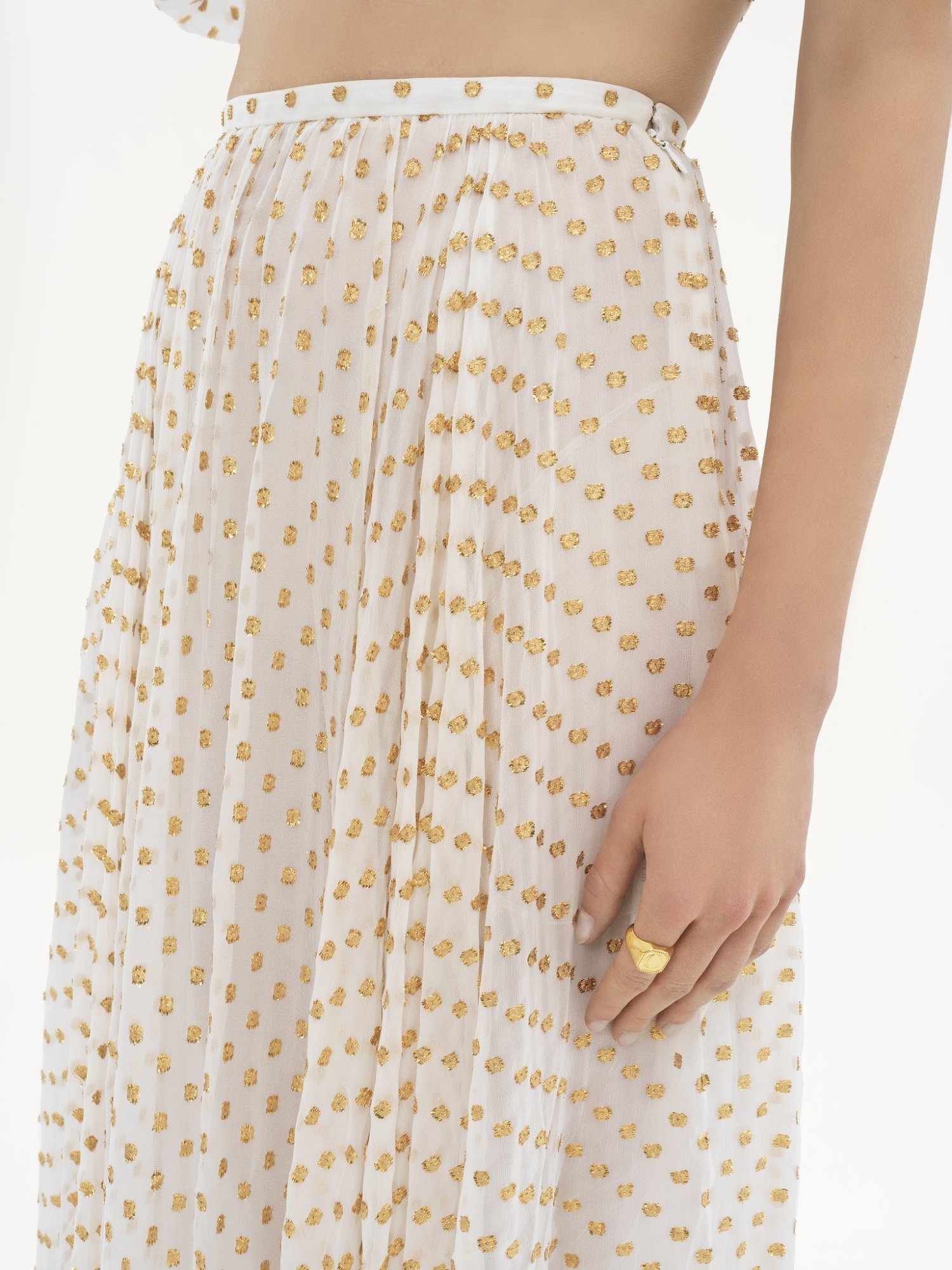 Chloé Pleated Skirts In White