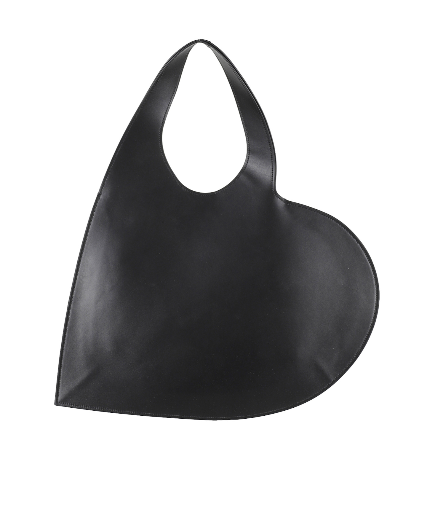 Coperni Heart-shaped Black Bag With Adjustable Shoulder Strap In Black