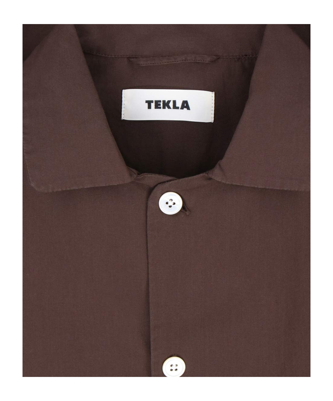 Tekla Brown Pyjama Shirt In Brown