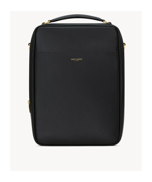 Saint Laurent Small Case In Smooth Leather In Black